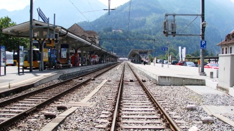 Railway station in Interlaken
